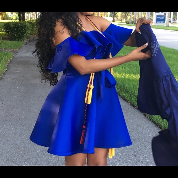 Blue ruffle intertwine collection dress - Picture 2 of 2